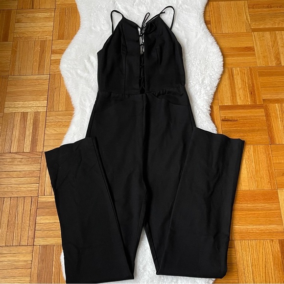 REFORMATION Sophie Lace-Up Neck Jumpsuit  Office Siren size 6 - Picture 4 of 14